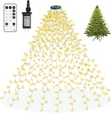 Christmas Tree Lights, 400 LED Christmas String Lights with Ring for Tree, 6.6FT x 16 Lines Fairy Lights for Indoor Outdoor Xmas Tree Decor, Warm White