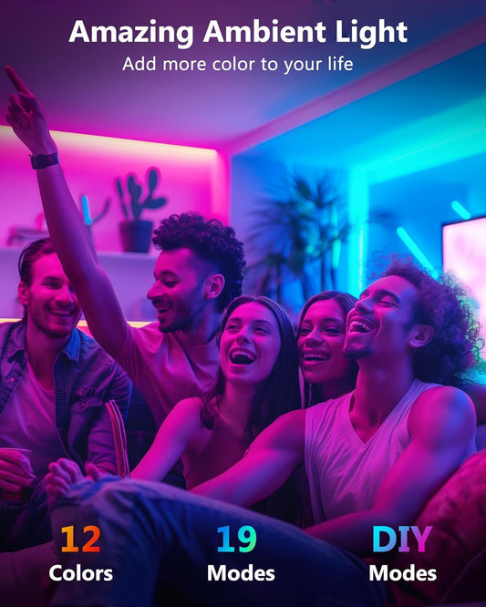 LED_Strip_Lights,_HitLights_4_X_1.0FT_(4FT)/3_X_1.64FT_(5FT)_Small_Light_Strips_Dimmable,_RGB_5050_Color_Changing_LED_Tape_Light_with_Remote_and_UL-Listed_Adapter_for_TV_Backlight,_Bedroom,_Cabinet_Shelf_Display