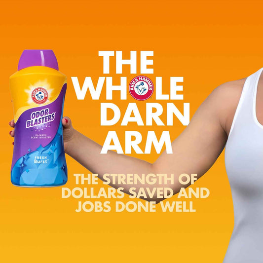 ARM & HAMMER Odor Blasters In-Wash Scent Booster, Laundry Scent Booster Fresh Burst Scent