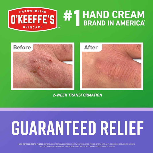O'Keeffe's Working Hands Night Treatment Hand Cream for Extreme Dryness - Repairing Skincare for Cracked, Dry Hands