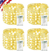 240LED Christmas Fairy Lights Battery Operated with Remote & Timer | 8 Modes Twinkle String Lights Battery Powered Indoor Outdoor Waterproof for Bedroom Wedding Christmas Décor