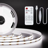 PAUTIX 5V USB COB LED Strip Light, Dimmable 2700K/3000K/4000K/6000K CRI90+ with RF Remote TV Backlight,Flexible Under Cabinet Tape Light for Bedroom,Kitchen,Home,Office DIY Lighting