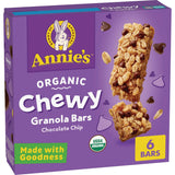 Annie's Organic Chewy Granola Bars, Chocolate Chip, 12 ct