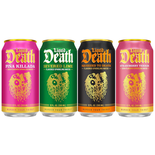 Liquid_Death_Soda-Flavored_Sparkling_Water_-_Modern_Variety,_Less_Sugar*,_Huge_Flavor,_No_Caffeine,_No_Artificial_Sweeteners,_4_Flavors:_Lime,_Orange,_Strawberry,_Piña_Killada_12_Fl_Oz_(Pack_of_12)