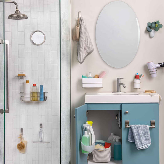 Command Large Double Bathroom Wall Hook, Damage-Free Hanging with Adhesive Strip, Great for Hanging Bath Towels, Wall Hook and 1 Water-Resistant Strip, Holds up to 4 lb