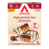 Atkins High Protein Bars, 15g of Protein, 4g Net Carbs, Keto Protein Bars, Low Sugar