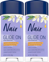 Nair Glide On Hair Removal Cream, Arm, Leg, and Bikini Hair Remover, Depilatory Cream, 3.3 Oz Stick