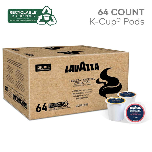 Lavazza Favorites Collection, Single Serve Keurig® K-Cup® Pods, Light and Medium Roast Coffees