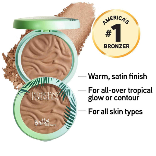 Physicians Formula Murumuru Butter Bronzer, Moisturizing, Nourishing Blend for Silky All-Day Luminous Glow, Dermatologist Tested, Hypoallergenic