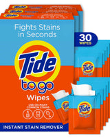 Tide To Go Stain Remover Wipes for Clothes, Instant Laundry Travel Stain & Spot Remover