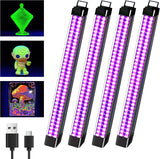 Rechargeable LED Black Light Bar, 10W Battery Operated Black Lights, Cordless Black Light Strip, Portable Blacklight for Bedroom Tapestry Poster Glow Party