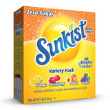 Sunkist Soda Variety Pack, Singles To Go Orange, Strawberry, Grape and Peach (30 Total Sticks)