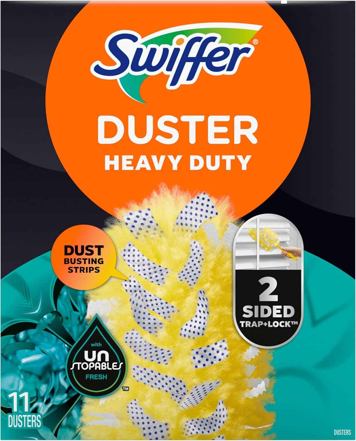 Swiffer Dusters Multi-Surface Heavy Duty Duster Refills, Unstopables Fresh Scent, 11 Count