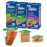 Ziploc Brand 635 Count Food Storage and Sandwich Bags Variety Pack
