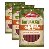 Old Wisconsin Natural Cut Turkey Sausage Snack Sticks, Zero Sugar, Naturally Smoked, Ready to Eat, High Protein, Low Carb, Keto, Gluten Free, No Artificial Preservatives or Nitrates, 5 Ounce