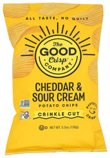 THE GOOD CRISP COMPANY Cheddar & Sour Cream Crinkle Cut Potato Chips, 5.5 OZ