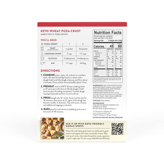 King_Arthur_Keto_Pizza_Crust_Mix:_Low_Carb_Delight_with_1g_Net_Carbs_per_Serving_-_Easy_to_Make,_Crisp_&_Chewy_10.25_oz_Mix_for_Two_12_in_Crusts_-_Perfect_for_Keto_Pizza_Lovers