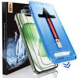 MAGIC JOHN 2 Pack for iPhone 15 Plus 6.7 inch Tempered Glass Screen Protector, Auto Dust-Elimination Installation, Bubble Free, Dynamic Island Compatible, HD Clear, Easy Installation