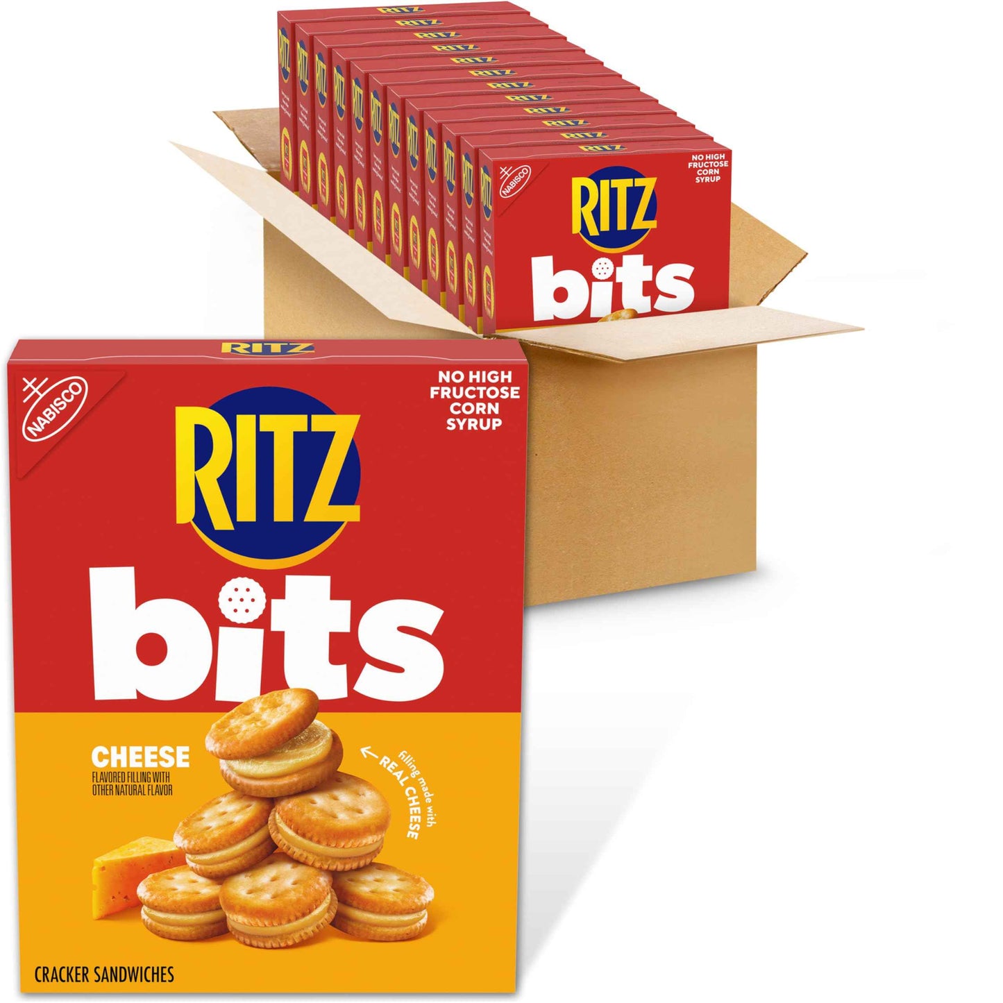 RITZ Bits Peanut Butter Sandwich Crackers, Snacks for Kids and Adults, Lunch Snacks