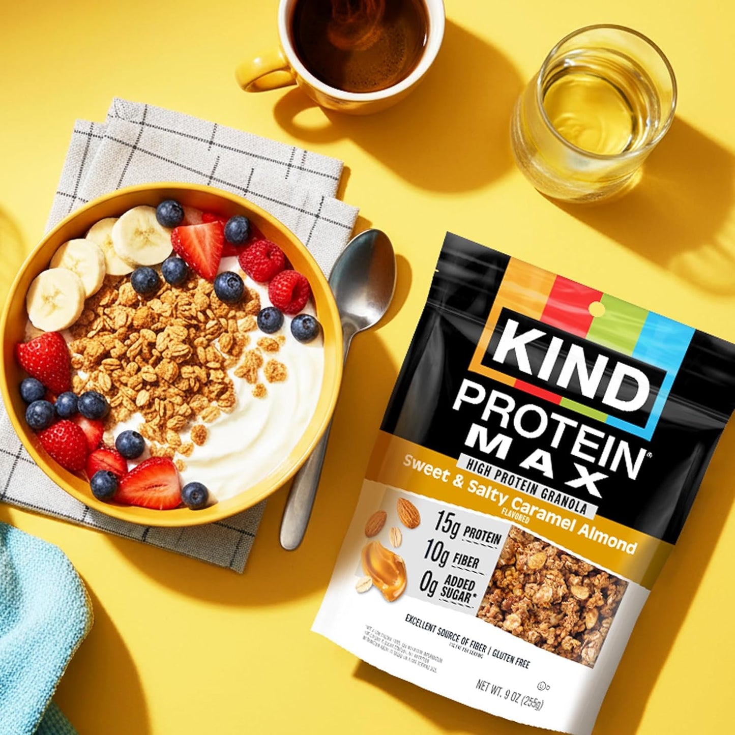 KIND_Protein_MAX_Granola,_Sweet_&_Salty_Caramel_Almond,_15g_Protein,_Low_Sugar_(4g_Total,_0g_Added),_Keto_Friendly,_Gluten_Free,_Non-GMO,_9oz
