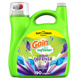 Gain + Odor Defense Liquid Fabric Softener 140 oz HE Compatible with Super Fresh Blast Scent