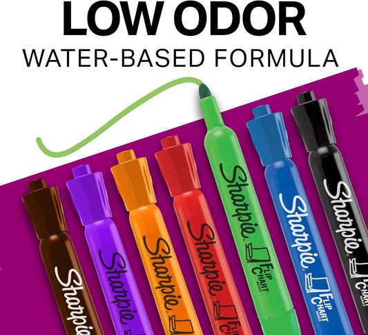 Sharpie_Flip_Chart_Markers,_Bullet_Tip,_Assorted_Colors,_8_Count_-_Low-Odor,_Squeak-Free,_Home,_Office,_Back_to_School,_Teacher_Supplies