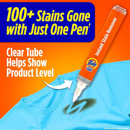 Tide Stain Remover for Clothes, Tide To Go Pen, Instant Stain & Spot Remover for Clothes, Travel & Pocket Size