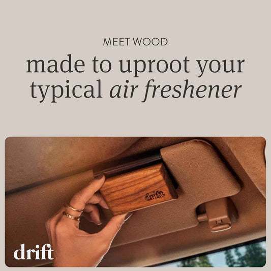 Drift Car Air Freshener - Wood Air Freshener - Car Odor Eliminator - Starter Kit