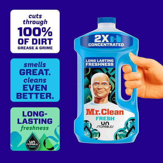 Mr. Clean 2X Concentrated Multi Surface Cleaner with Unstopables Fresh Scent