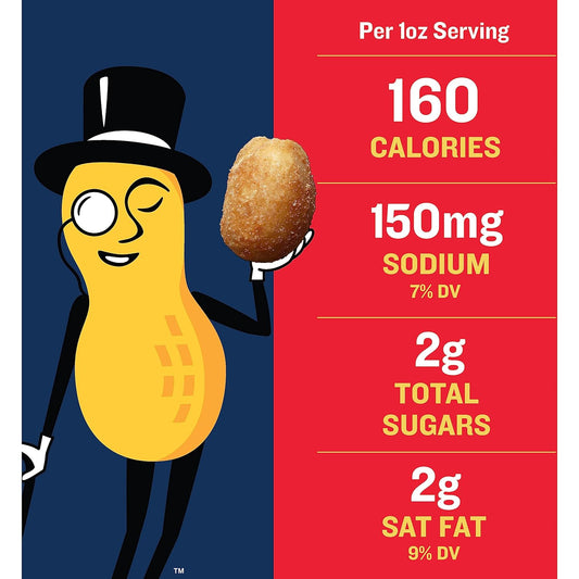PLANTERS_Salted_Peanuts,_Dry_Roasted_Peanuts,_Party_Snacks,_Plant_Based_Protein,_Snacks_For_Adults,_16oz_(1_Jar)
