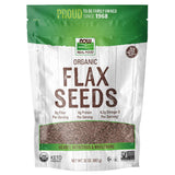 NOW Foods, Organic Flax Seeds, Source of Essential Fatty Acids and Fiber, Certified Non-GMO, Kosher, 1-Pound (Packaging May Vary)
