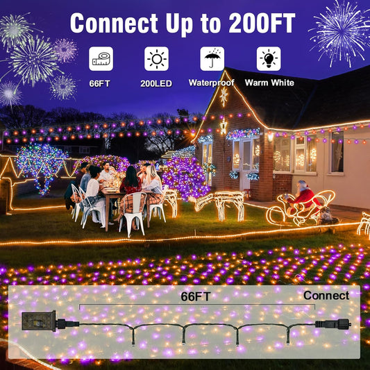 Nisocy_LED_String_Lights_Outdoor_Waterproof_–_Purple_Orange/Blue/Green/Red/Warm_White/RGB/Multicolor_Fairy_Lights_with_Plug,_Connectable_Christmas_Tree_Lights_for_Patio,_Garden,_Bedroom,_Wedding,_Party,_Decor