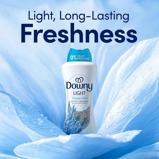 Downy Light Laundry Scent Booster Beads, In-Wash Fabric Beads Designed To Be Gentle With A Light Boost Of Scent, No Heavy Perfumes