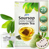 Soursop Tea 100% Natural (25 Bags) – Jans Leaf Herbal Bags Graviola Rich in Antioxidants & Vitamins Caffeine-Free, Sugar-Free, Zero Fat, Cholesterol Sodium