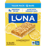 LUNA Bar - LemonZest Flavor - Gluten Free Snack Bars - Non-GMO - Protein Bars - Made with Organic Oats