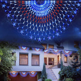 HYH American Flag Lights with 420 Super Bright LEDs,Waterproof Led Flag Net Light of The United States for Yard,Garden Decoration, Festival, Holiday, Party Decoration,Christmas Decorations