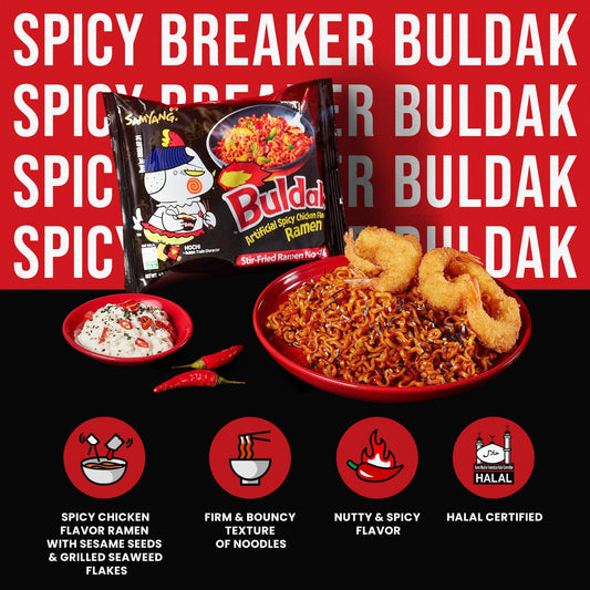 Samyang_Buldak_Korean_Hot_Spicy_Chicken_Stir-Fried_Ramyun_Noodles_4.94_oz_(Pack_of_5)