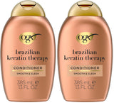 OGX Ever Straightening + Brazilian Keratin Therapy Hair-Smoothing Conditioner with Coconut Oil, Cocoa Butter & Avocado Oil, Paraben-Free, Sulfate-Free Surfactants