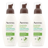 Aveeno Clear Complexion Foaming Oil-Free Facial Cleanser with Soy Extract & 0.5% Salicylic Acid, Acne Treatment Face Wash for Acne-Prone Skin, Sulfate-Free & Hypoallergenic