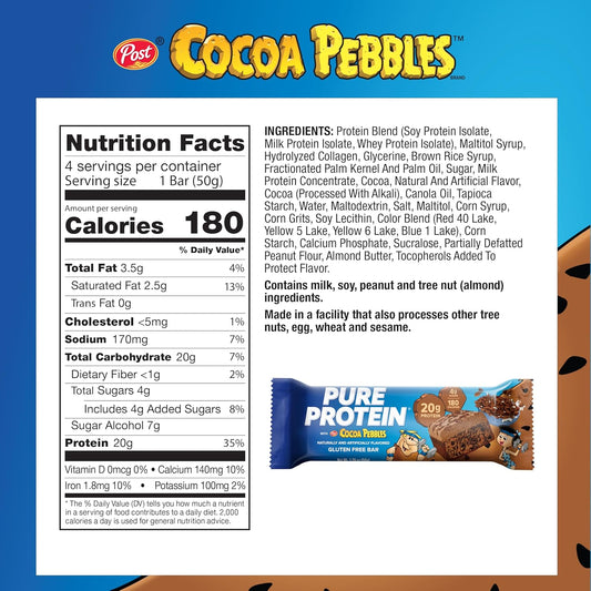 Pure_Protein_Cocoa_PEBBLES™_Protein_Bars_–_20g_Protein,_4g_Sugar,_180_Calories_(4_count)_Low_Sugar*_High_Protein_Snack_-_Gluten_Free_-_Perfect_for_a_Healthy_Snack.