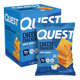 Quest Nutrition Cheese Crackers, 10g Protein, 5g Net Carbs, 1g Sugar, Made with Real Cheese, High Protein Snack