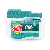 Scotch-Brite Odor Resist Non-Scratch Scrub Sponge, Dishwasher-Safe Kitchen Sponges that Resist Bacterial Odors, Multipurpose Dish Sponge for Gentle Cleaning