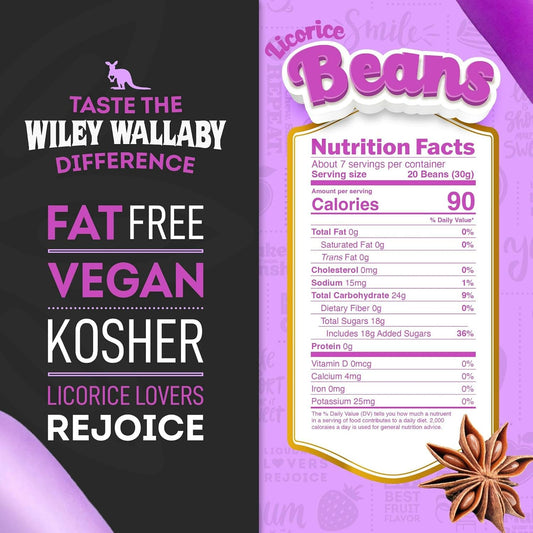 Wiley_Wallaby_7.05_Ounce_Classic_Black_Gourmet_Australian_Style_Soft_&_Chewy_Licorice_Candy_Bean,_1_Pack