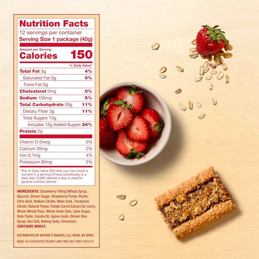 Nature’s Bakery Oatmeal Crumble Bars, Real Fruit, Vegan, Non-GMO, Breakfast bar