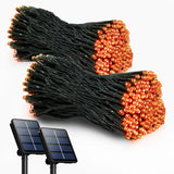 2 Pack 200LED Solar Christmas Lights Outdoor, 72FT Solar String Lights with 8 Lighting Modes, IP65 Waterproof Solar Lights Outdoor for Xmas Garden Party Tree Decor, Warm White