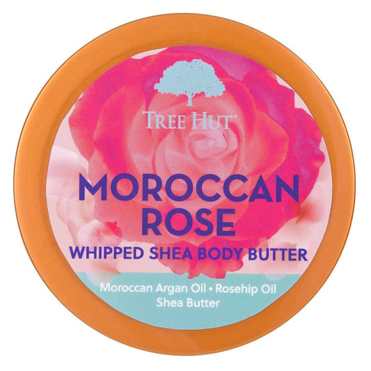 Tree Hut Moroccan Rose Whipped Shea Body Butter, Hydrating & Nourishing Body Lotion with Natural Oils, Moisturizer for Soft & Smooth Skin, 8.4 Oz