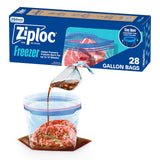 Ziploc Gallon Food Storage Freezer Bags 80 Count with Stay Open Design, Stand-Up Bottom, Easy to Fill, Organiser for Kitchen