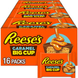 REESE'S Big Cup Caramel Milk Chocolate Peanut Butter Cups, Candy Packs, 1.4 oz