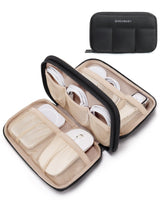BAGSMART Electronics Organizer Travel Case, Cord Storage for Chargers Cables Phones, Compact Tech Accessories Pouch