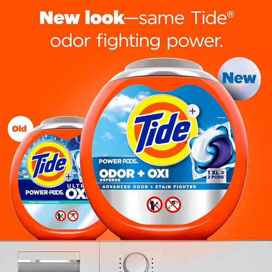 Tide Odor Defense + Oxi Laundry Detergent Pacs, Original Scent, Advanced Odor + Stain Fighter, laudry soap washing detergent pacs